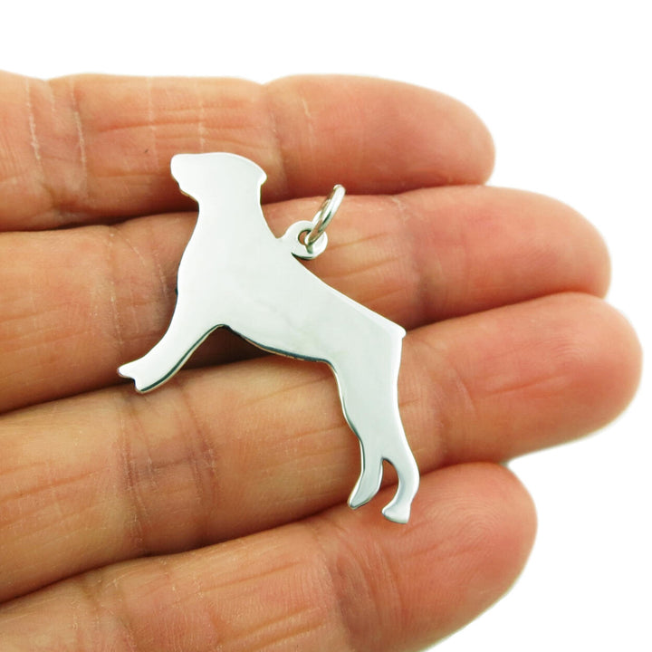 Sterling Silver Dog Pendant Necklace