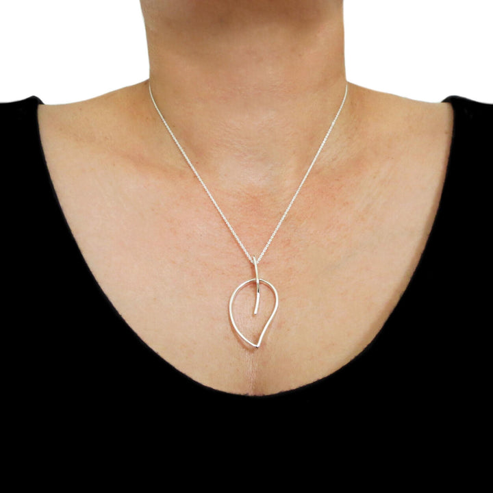 Tree Leaf Sterling Silver Pendant