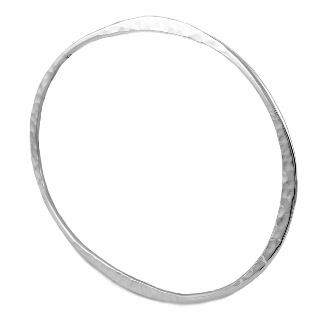 Sterling Silver Oval Bangle