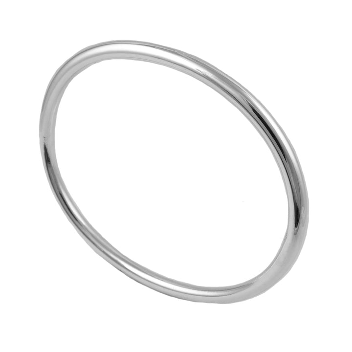 Oval Silver Bangle for Women