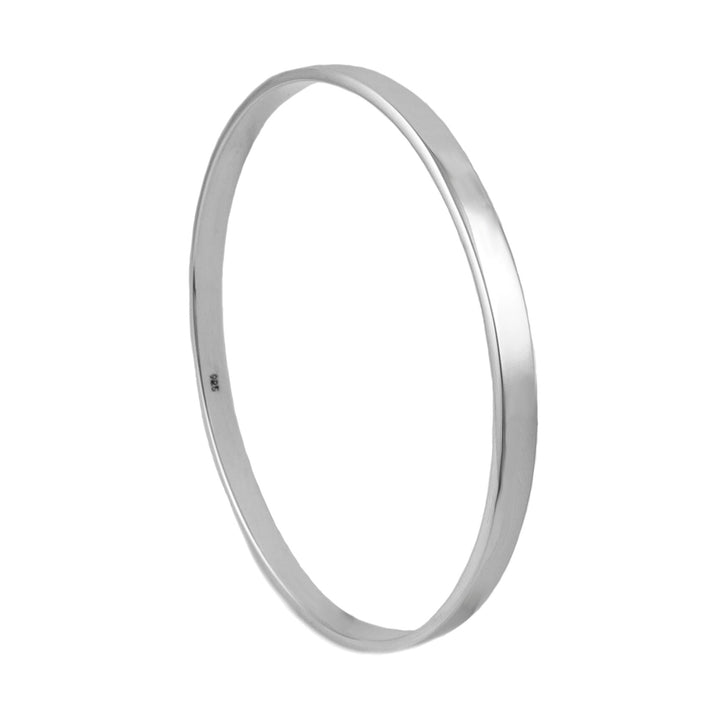 Large Solid 925 Sterling Silver Circle Bangle