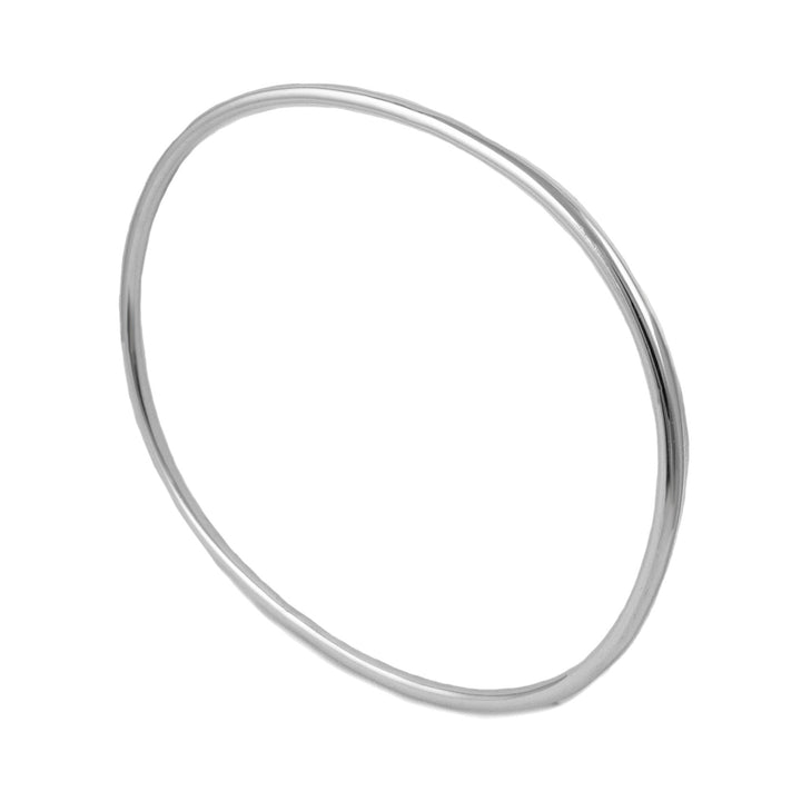 Wide 925 Sterling Silver Oval Bangle