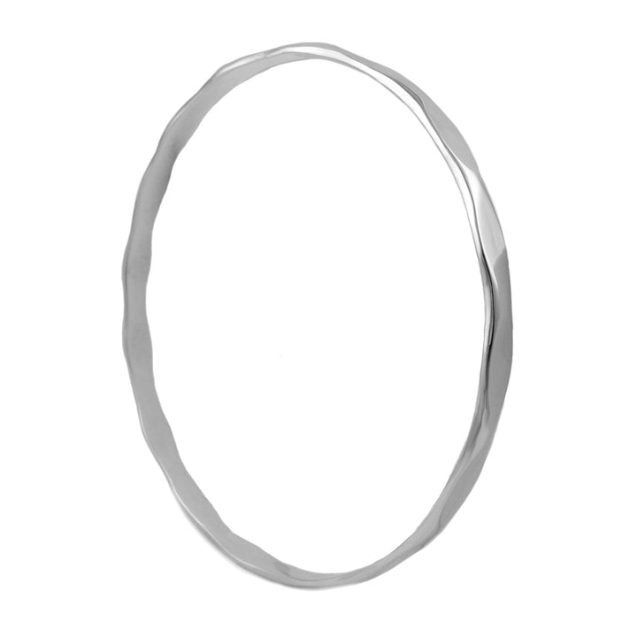 Large Solid 925 Sterling Silver Round Bangle