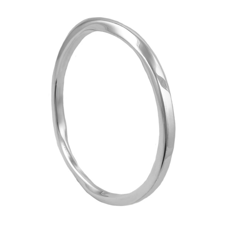 Sterling Silver Twisted Square Edge Bangle