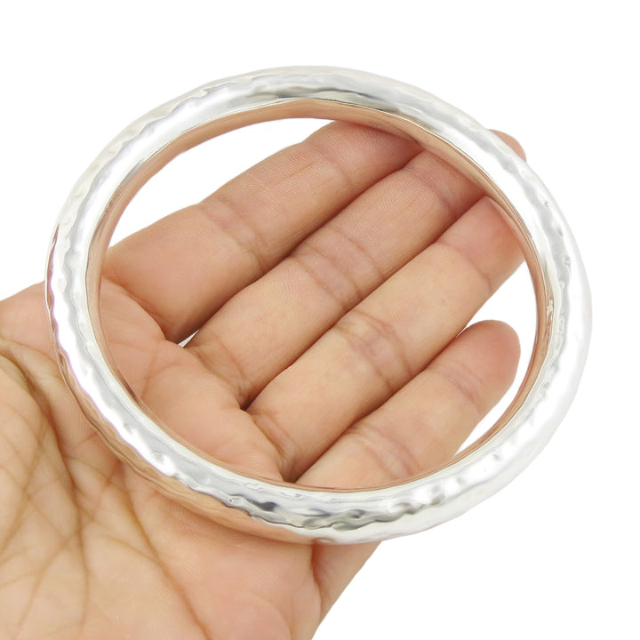 Chunky Sterling Silver Bangle for Women