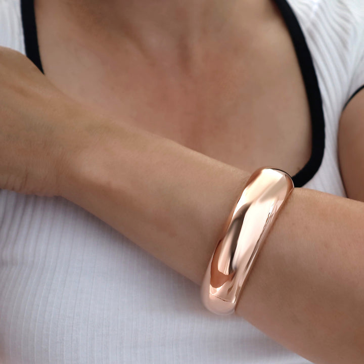 Polished Ladies Chunky Copper Bangle