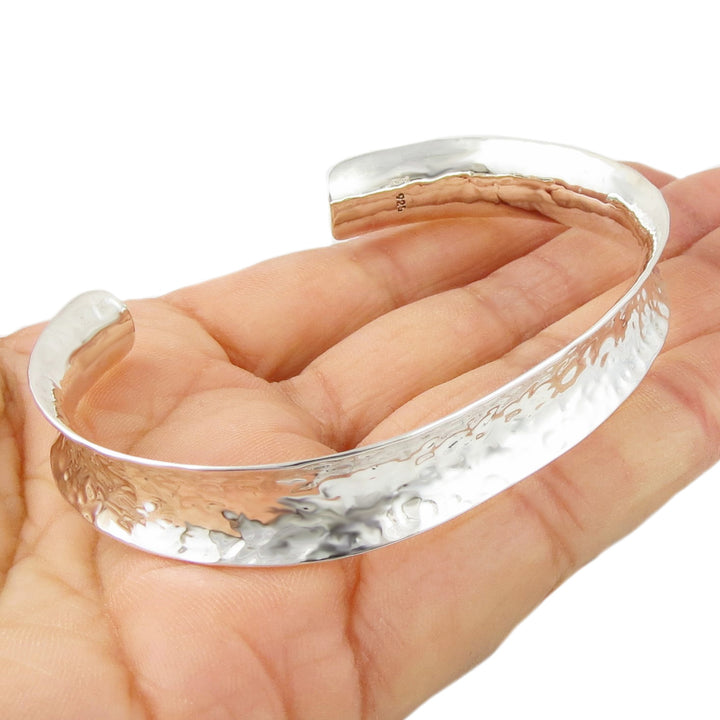 Hammered Silver Cuff Bracelet