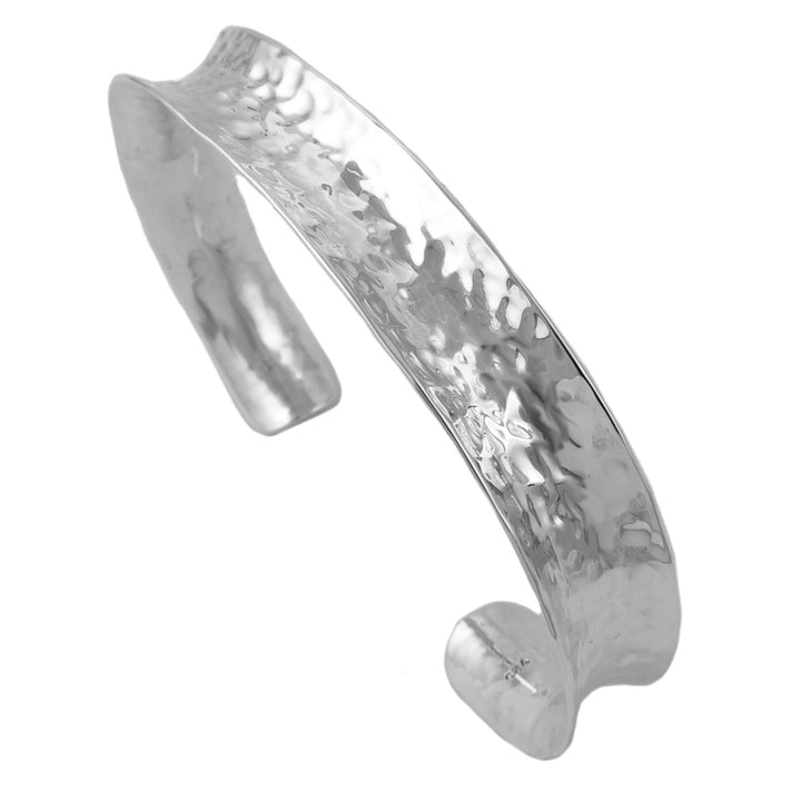 Hammered Silver Cuff Bracelet