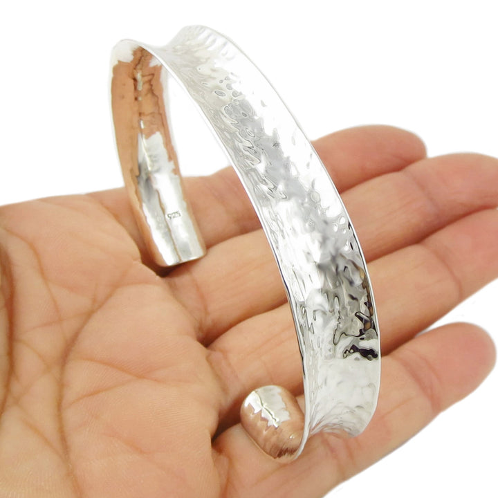 Hammered Silver Cuff Bracelet