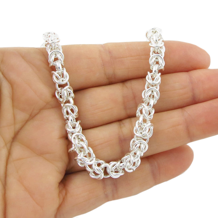 Sterling Silver Byzantine Chain Bracelet