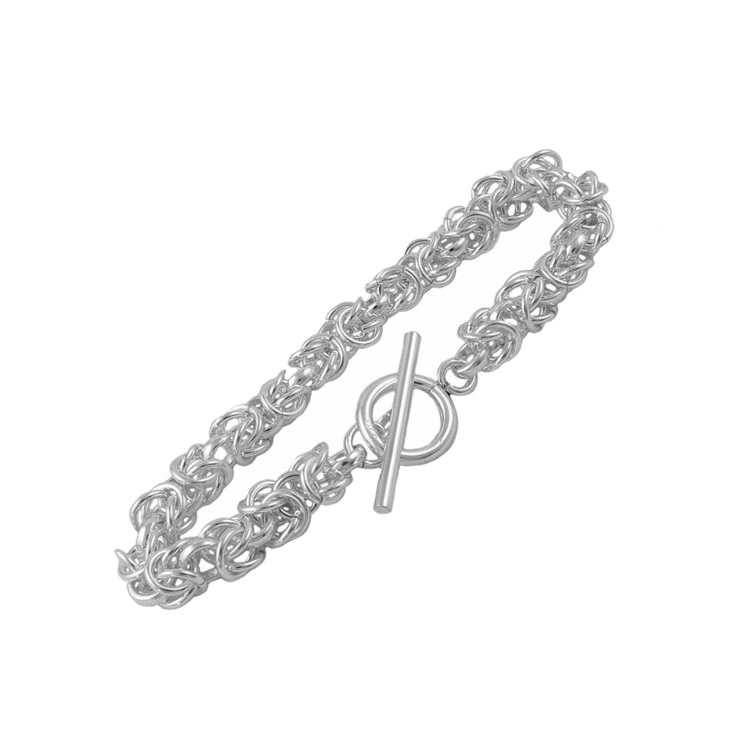 Sterling Silver Byzantine Chain Bracelet