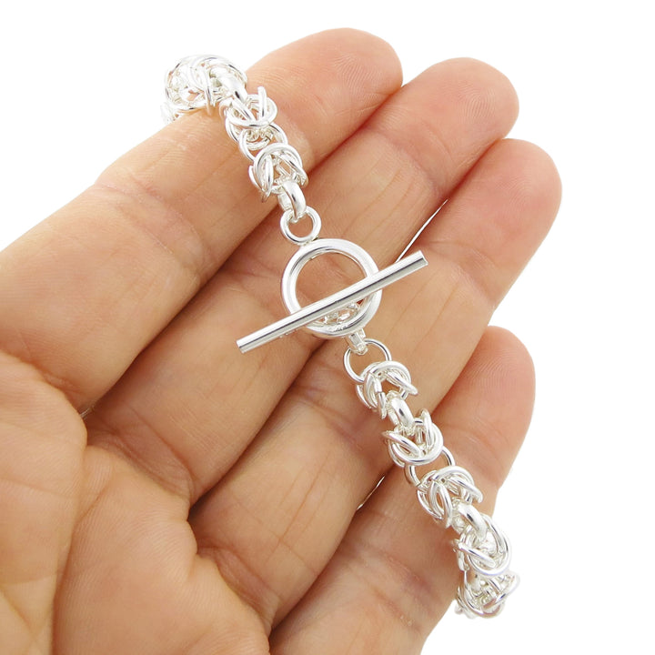 Sterling Silver Byzantine Chain Bracelet