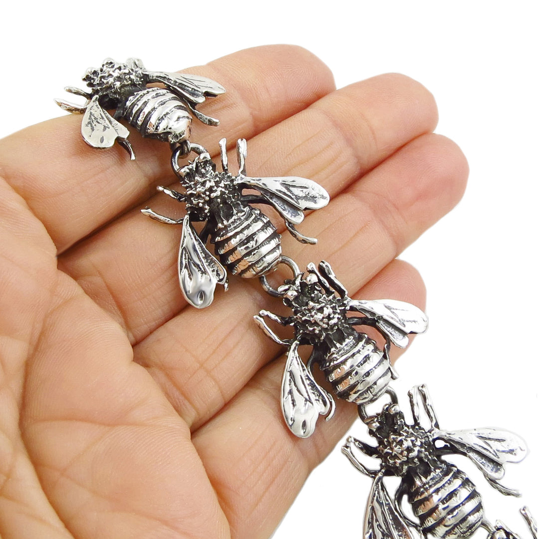 Sterling Silver Bee Bracelet