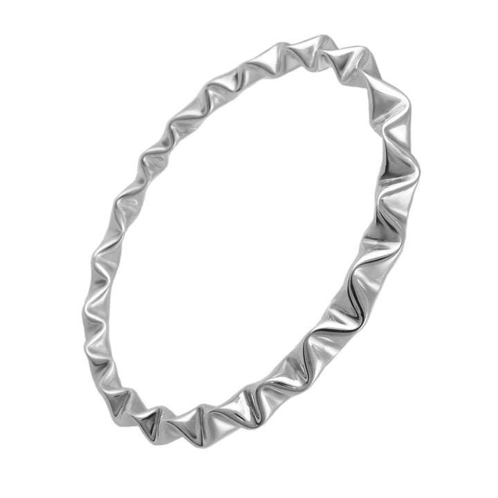 Fancy 925 Sterling Silver Circle Bangle