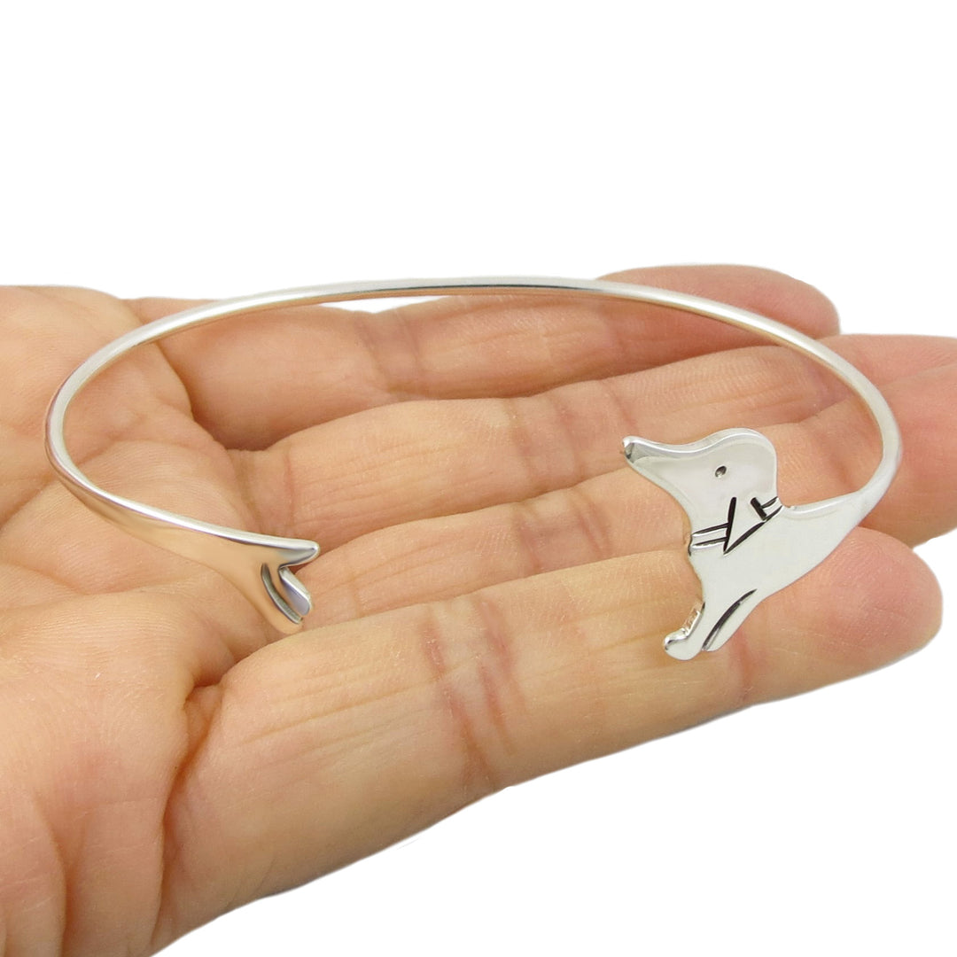 Dog Dachshund Sterling Silver Bracelet