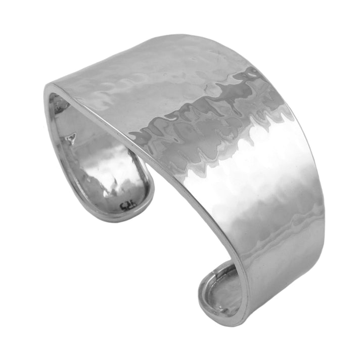 Sterling Silver Hand Hammered Bracelet Cuff for Women