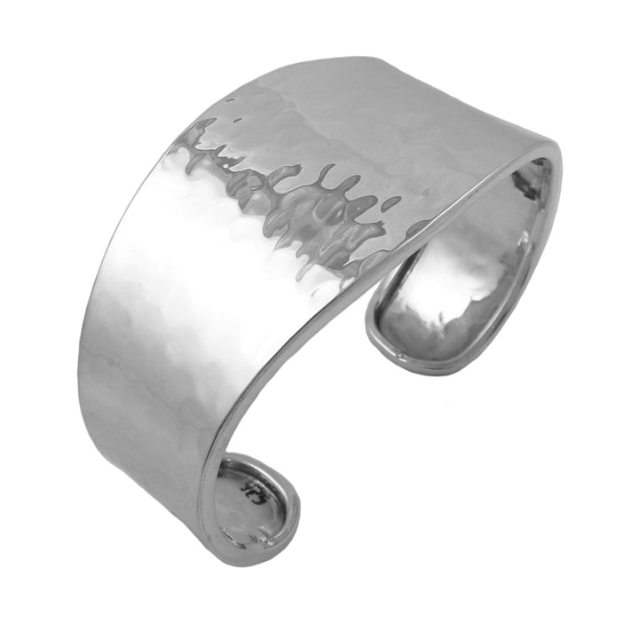 Sterling Silver Hand Hammered Bracelet Cuff for Women
