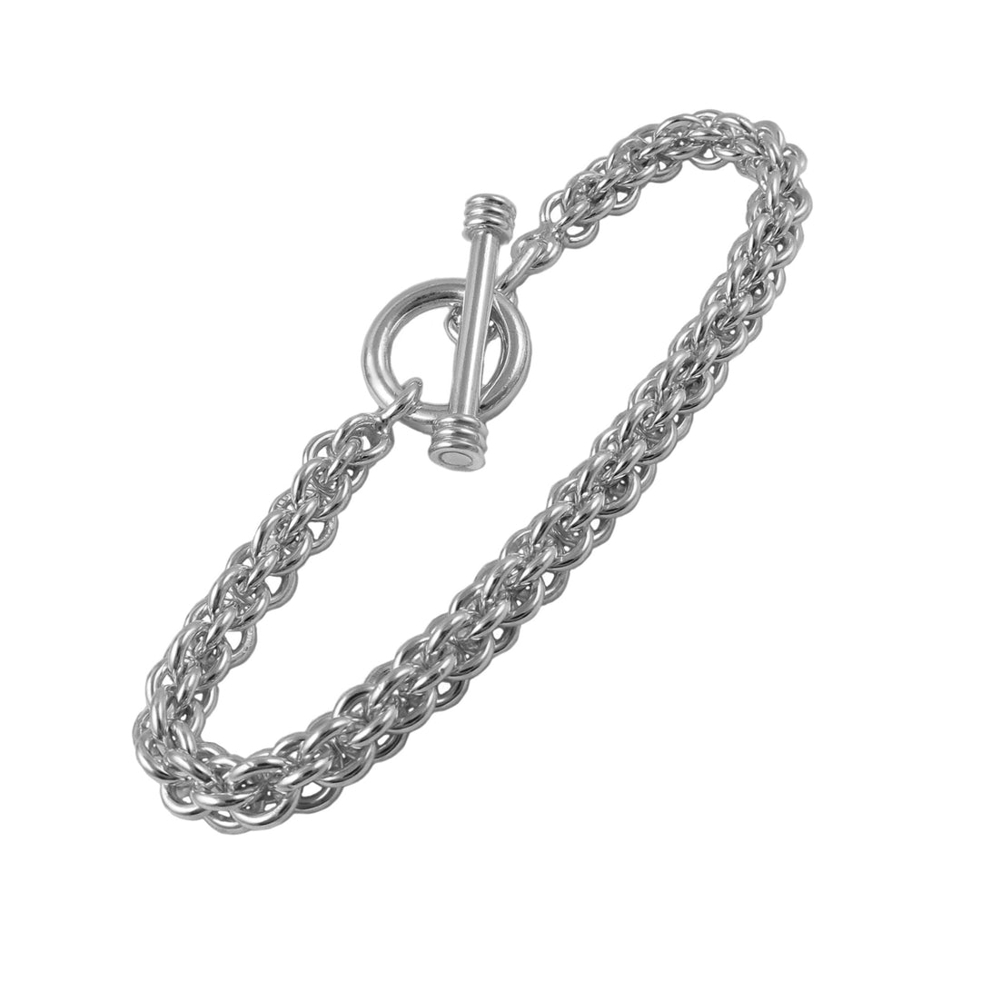 Heavy Triple Link Hallmarked 925 Sterling Silver Bracelet