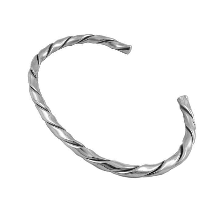 Sterling Silver Twisted Bracelet Torque