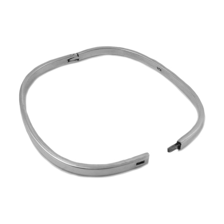 Hinged Solid 925 Sterling Silver Bracelet Cuff