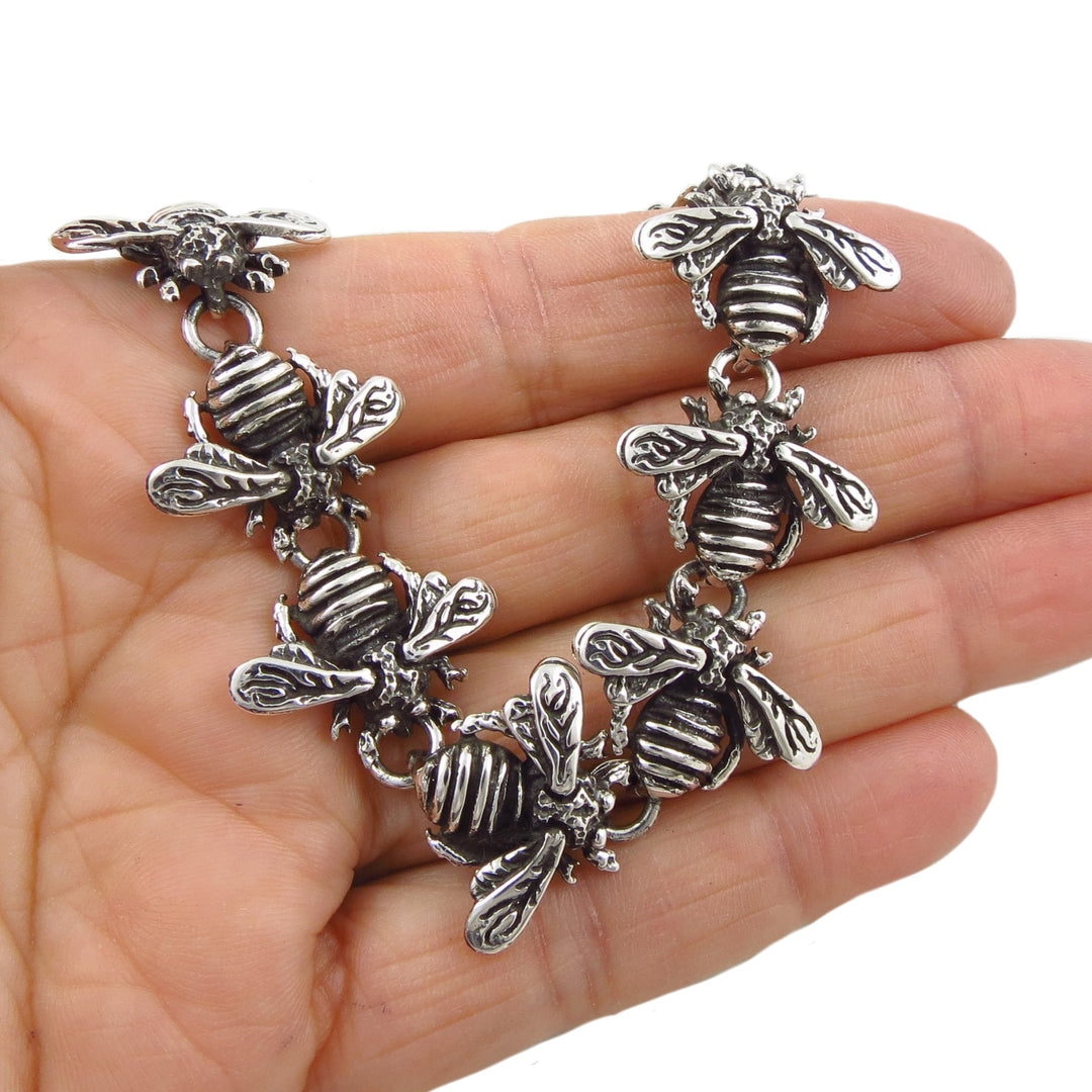 Sterling Silver Bee Bracelet