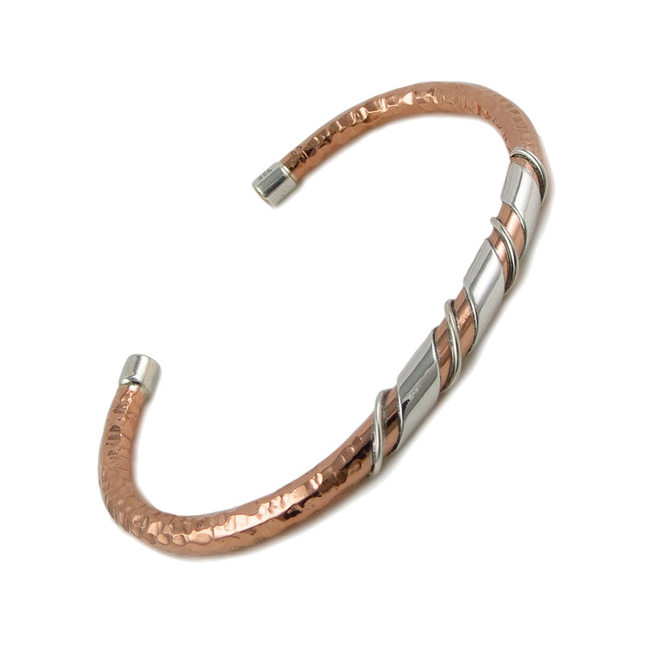Two Tone Copper and Silver Bracelet