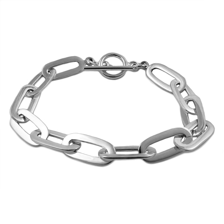 Chunky Sterling 925 Silver Handmade Women's Curb Chain Bracelet