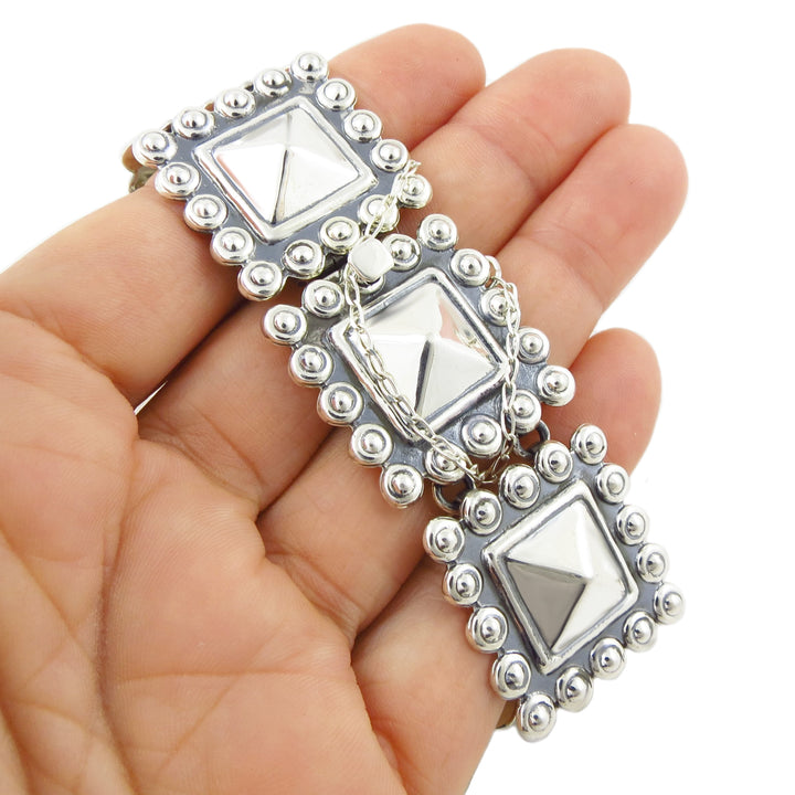 Sterling Silver Square Link Bracelet