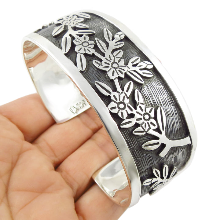 Taxco Cuff Sterling Silver Designer Bracelet - Handmade
