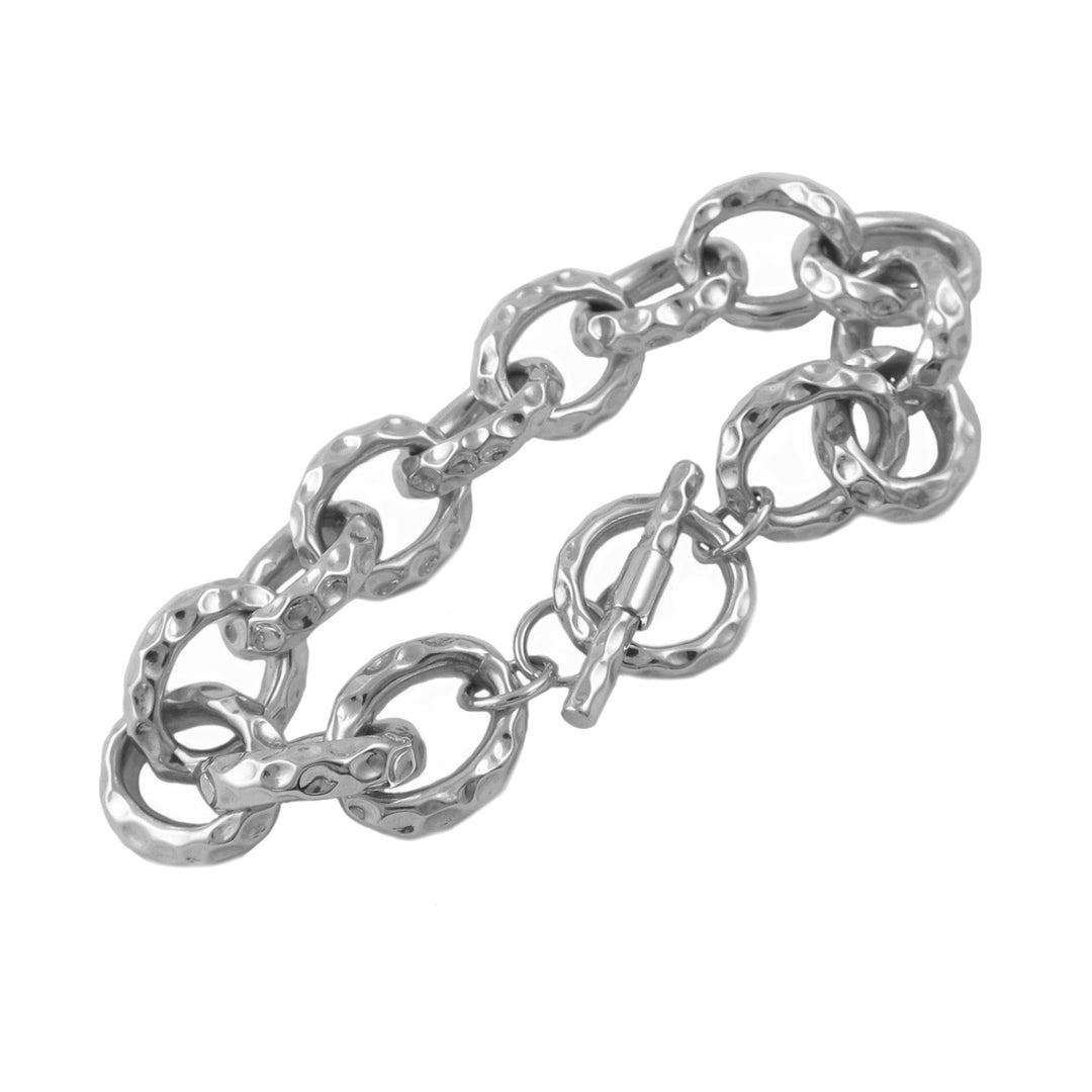 Chunky Sterling Silver Curb Chain Bracelet