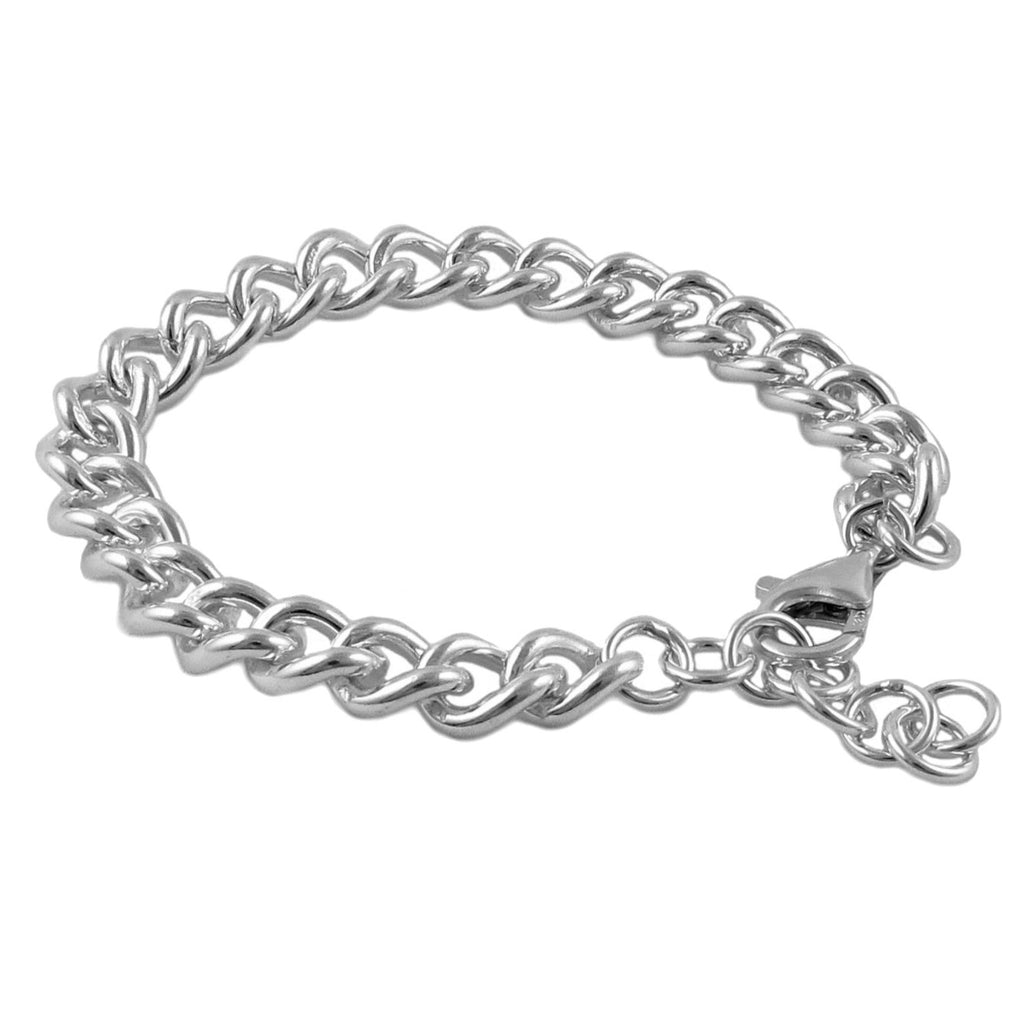 Chunky Curb Chain Bracelet in Sterling Silver