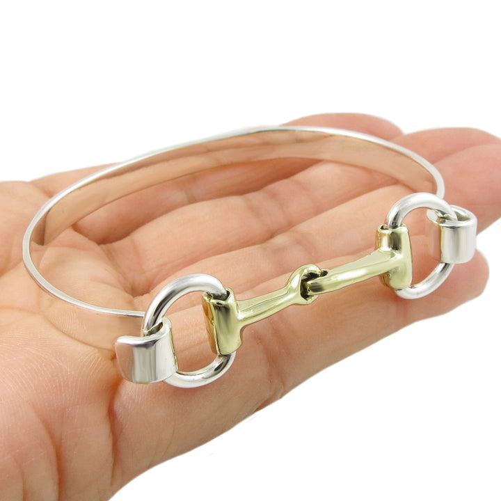 Sterling Silver Front Clip Horsebit Snaffle Bracelet