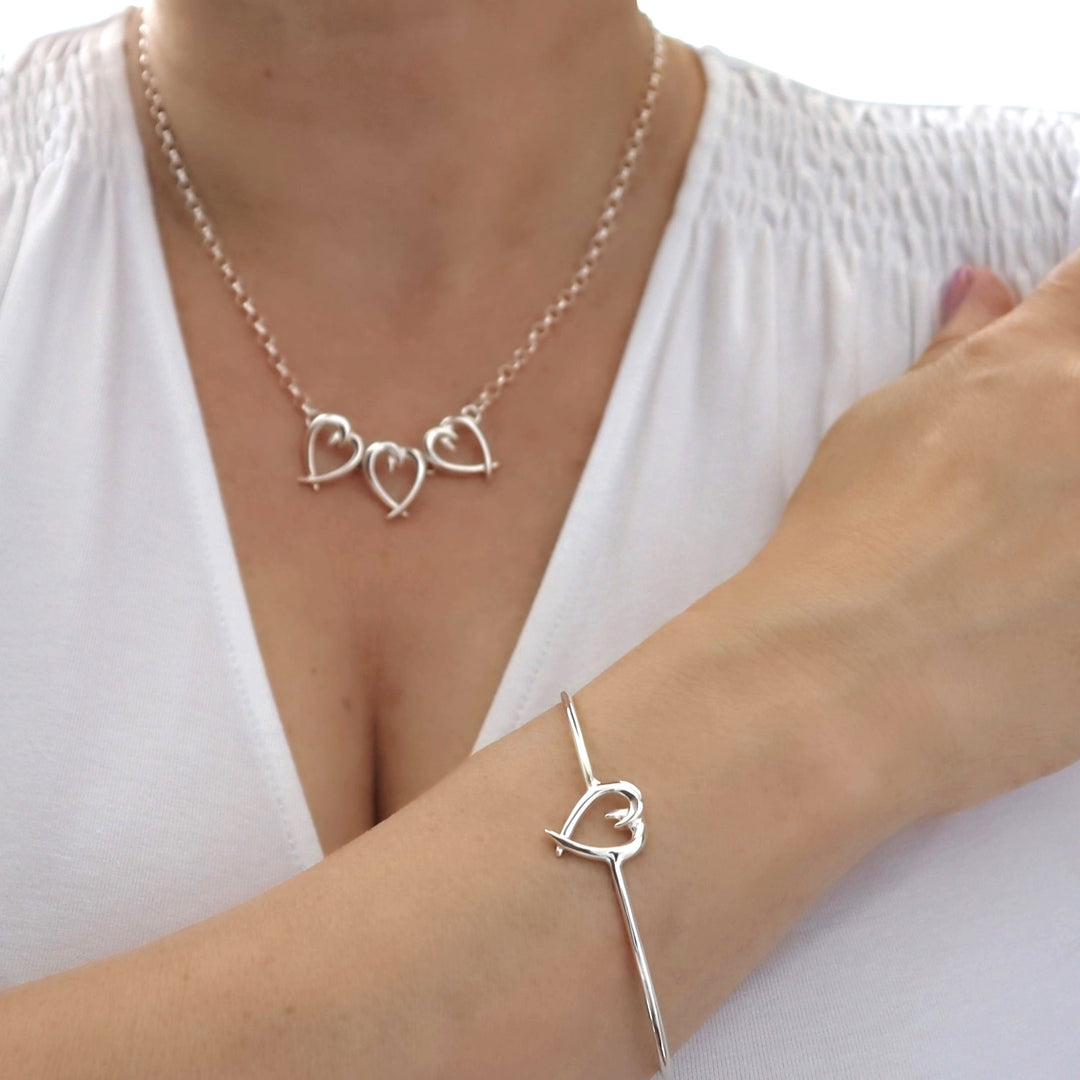 Classic Loving Heart 925 Silver Bracelet