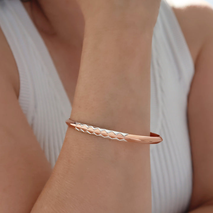 Mixed Metal Copper Ladies Handmade Bracelet Cuff