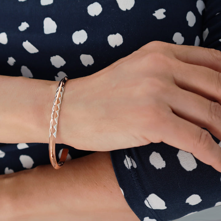 Mixed Metal Copper Ladies Handmade Bracelet Cuff