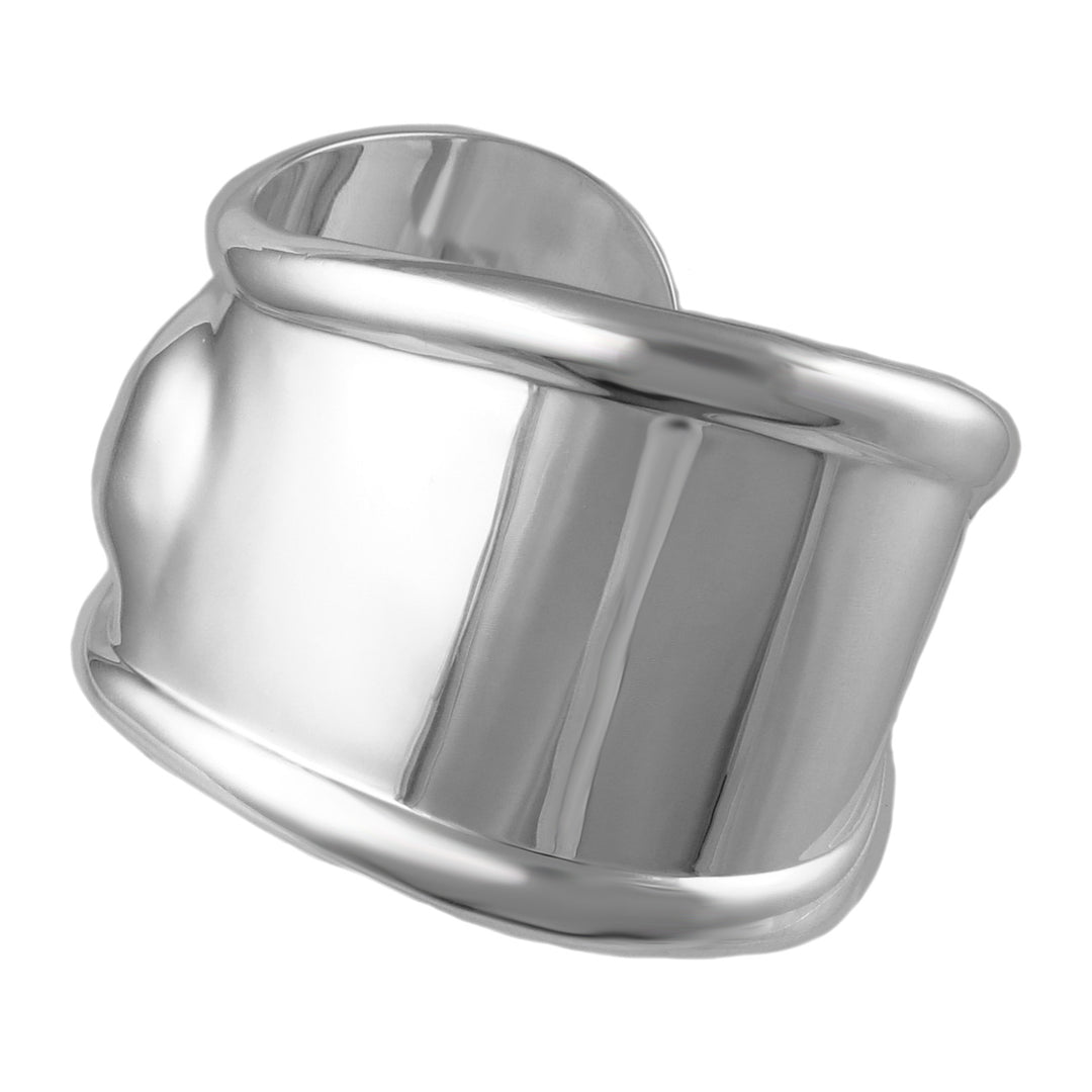 Sterling Silver Bracelet Ripple Cuff - Handmade Jewellery