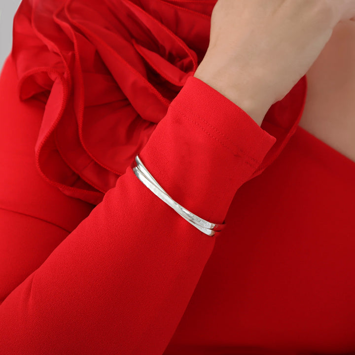 Eternal Twist Hallmarked Sterling Silver Bracelet Cuff