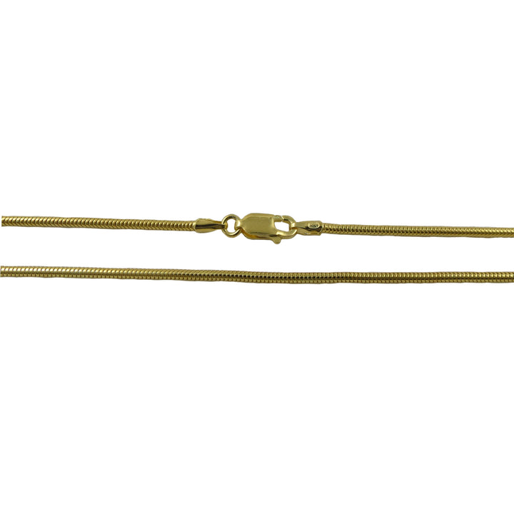 14ct Gold Plated Round Snake Chain Necklace