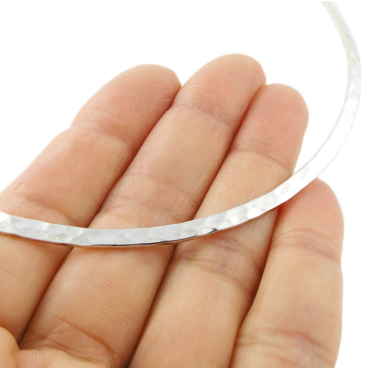 Silver Choker Necklace Torque