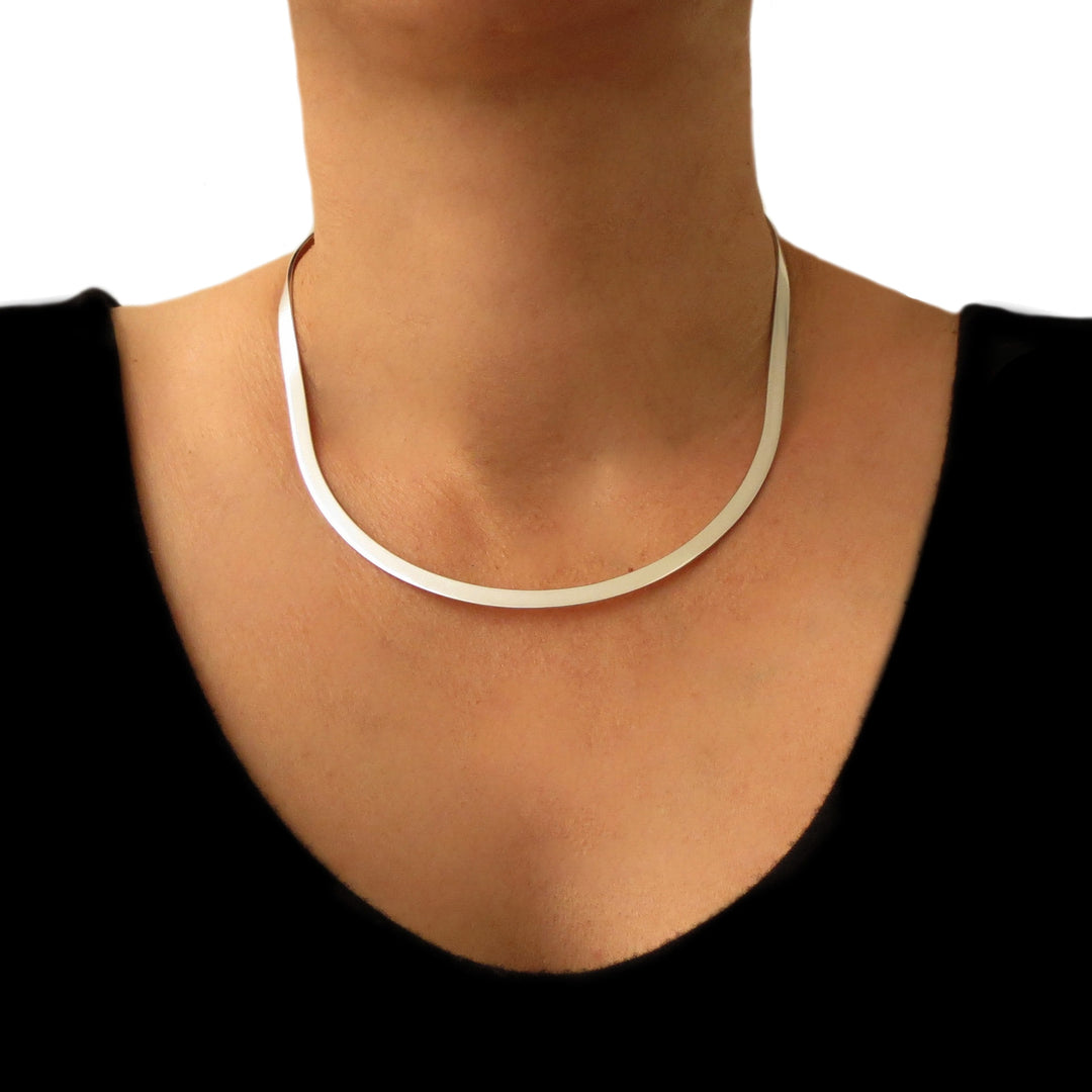 Sterling Silver Slider Choker Necklace