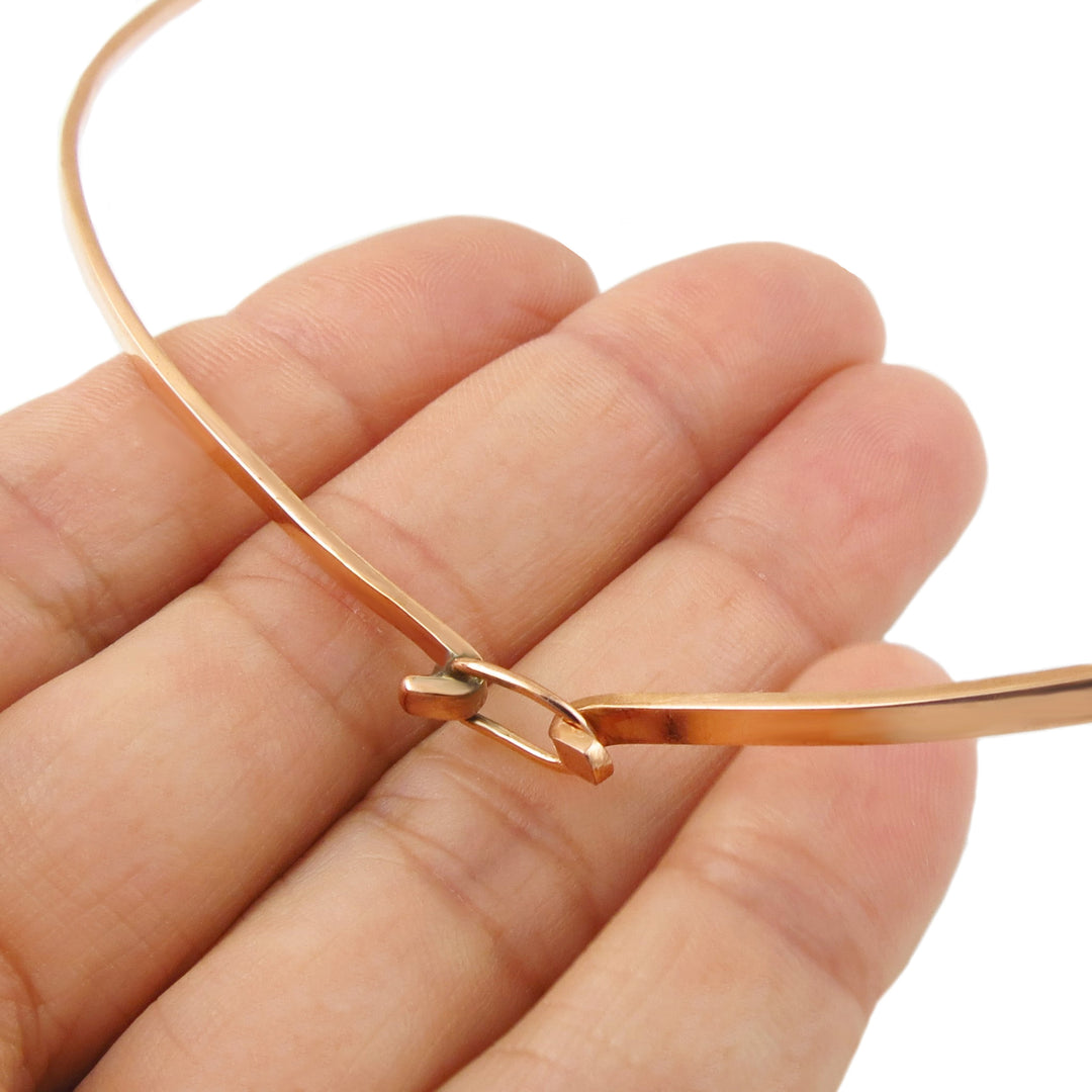 Solid Copper Choker Necklace for Women