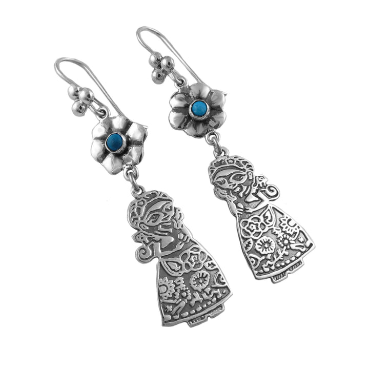 Frida Mexican Artisan Handmade 925 Silver Earrings