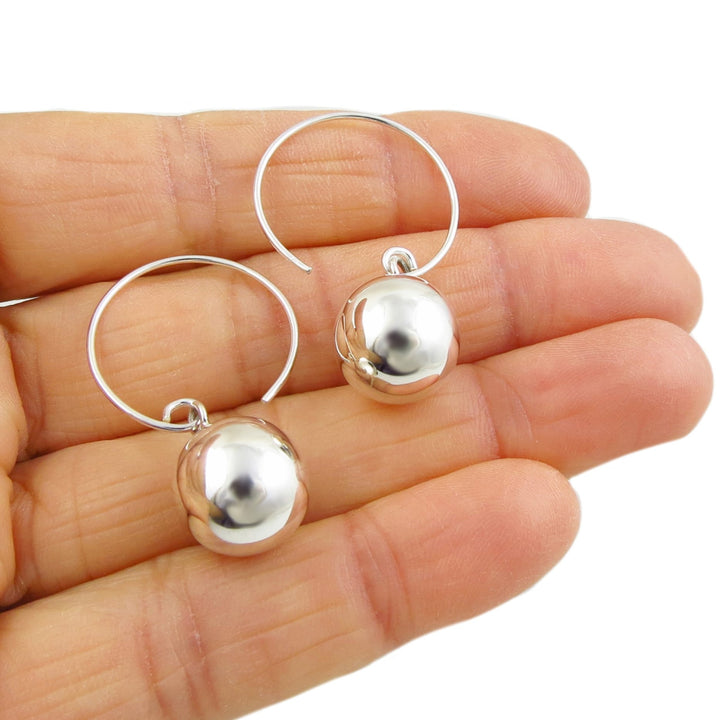 Sterling 925 Silver Ball Bead Threader Earrings