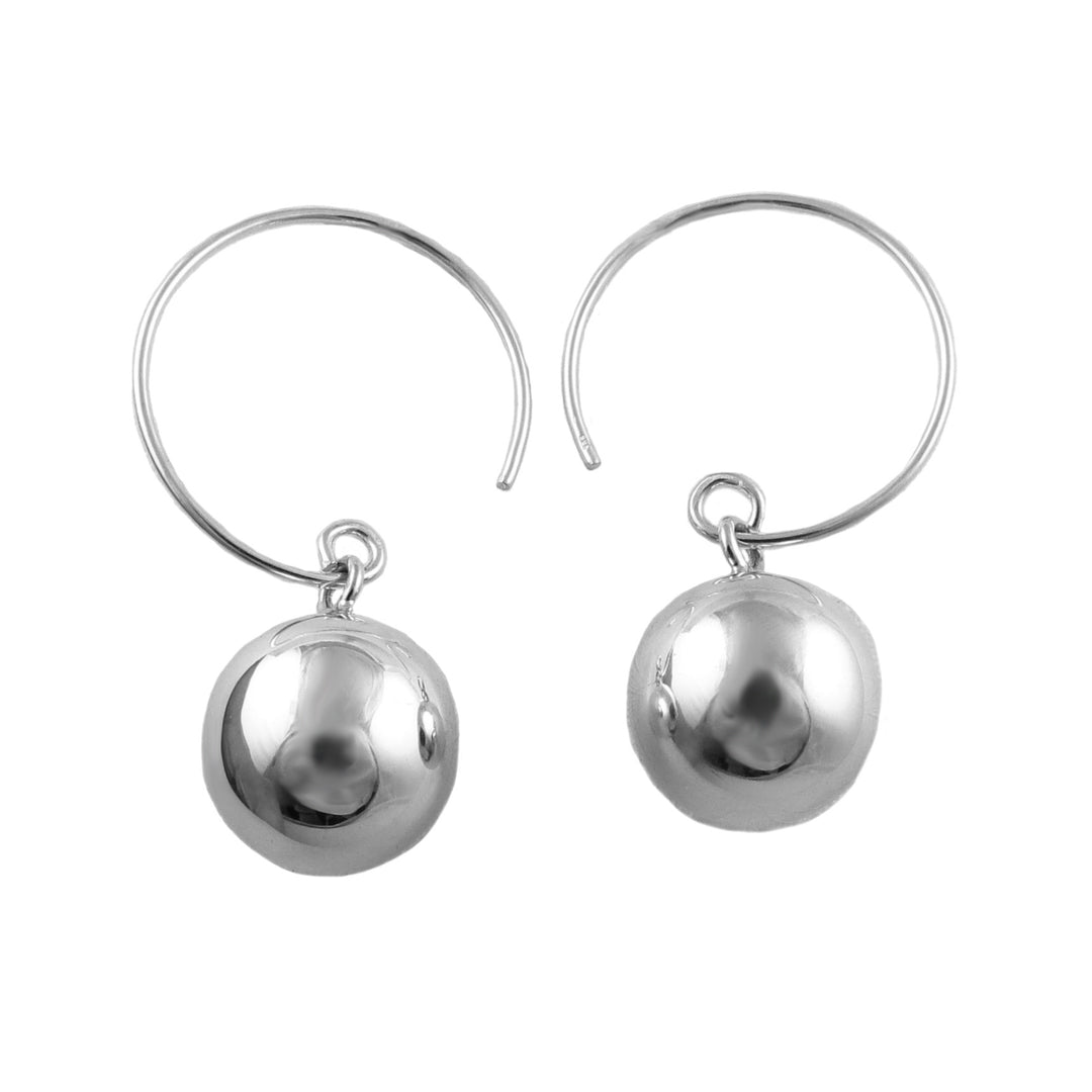 Sterling 925 Silver Ball Bead Threader Earrings