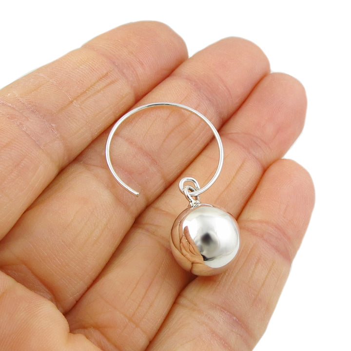 Sterling 925 Silver Ball Bead Threader Earrings