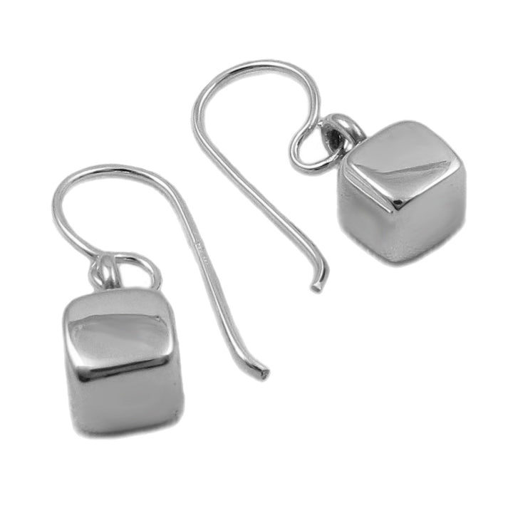 Square Cube 925 Sterling Silver Earrings