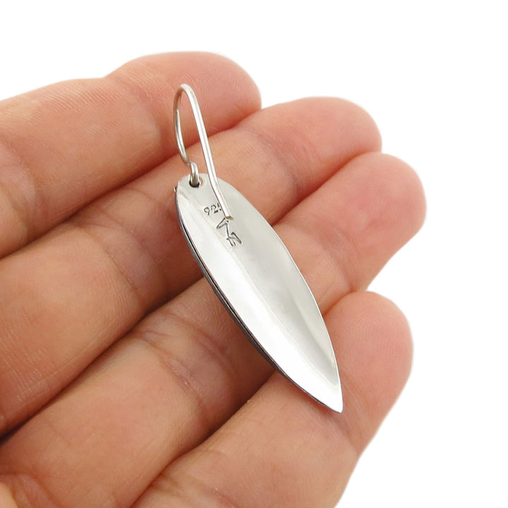Minimalist Mixed Metal Silver Triple Drop Earrings