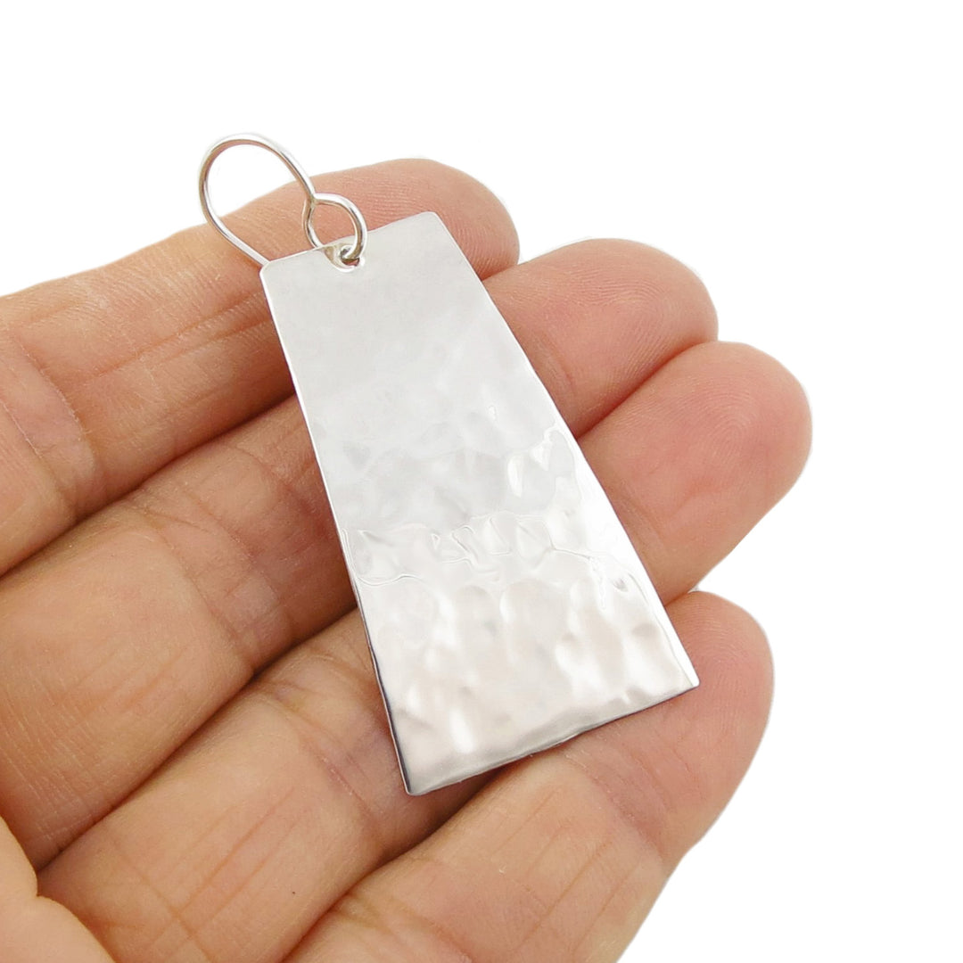 Hammered Sterling Silver Earrings Large