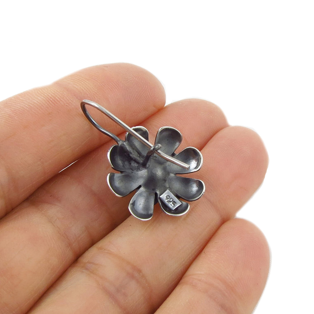 Mexican Silver Flower Earrings