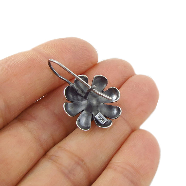 Mexican Silver Flower Earrings